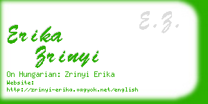 erika zrinyi business card